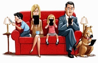 gadget sibuk keluarga