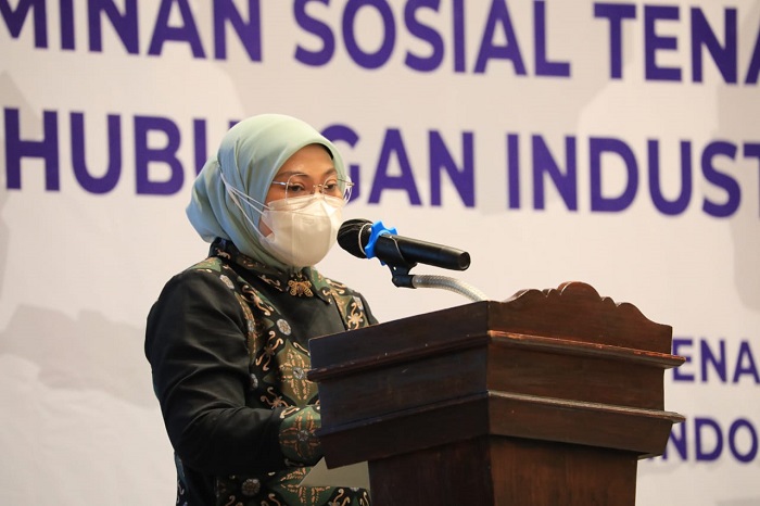 Sosialisasi Program Jamsostek, Menaker Ida:  Tingkatkan Kenyamanan Kerja dan Produktivitas di Perusahaan