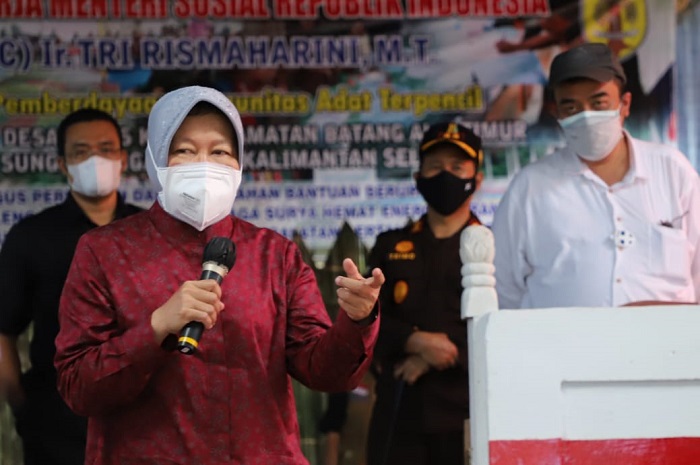 Kunker Mensos di Lokasi KAT di Kabupaten HST, Kalimantan Selatan