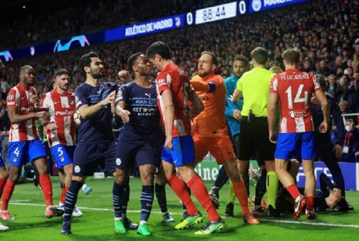 Pecah Keributan di Lorong Stadion Pemain Atletico Madrid vs Manchester City