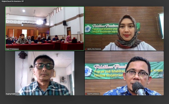Tingkatkan Kemampuan, Prodi Rehsos Gelar Pelatihan Menulis Jurnal