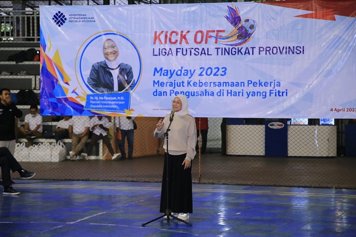 Menaker Resmikan Kompetisi Liga Futsal Pekerja Tingkat Provinsi di Jakarta