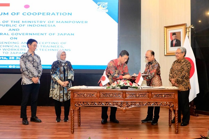 Pemerintah Indonesia – Jepang Teken MoC Bidang Ketenagakerjaan