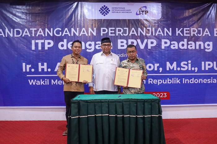 Kerja Sama BPVP Padang dengan ITP, Wamenaker: Cetak Lulusan Siap Kerja