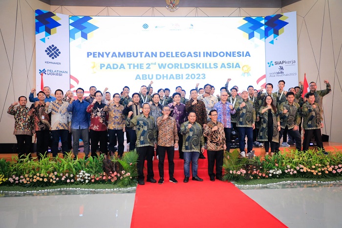 Usai Berlaga di Worldskill Asia 2023, Delegasi Indonesia Disambut Kemnaker
