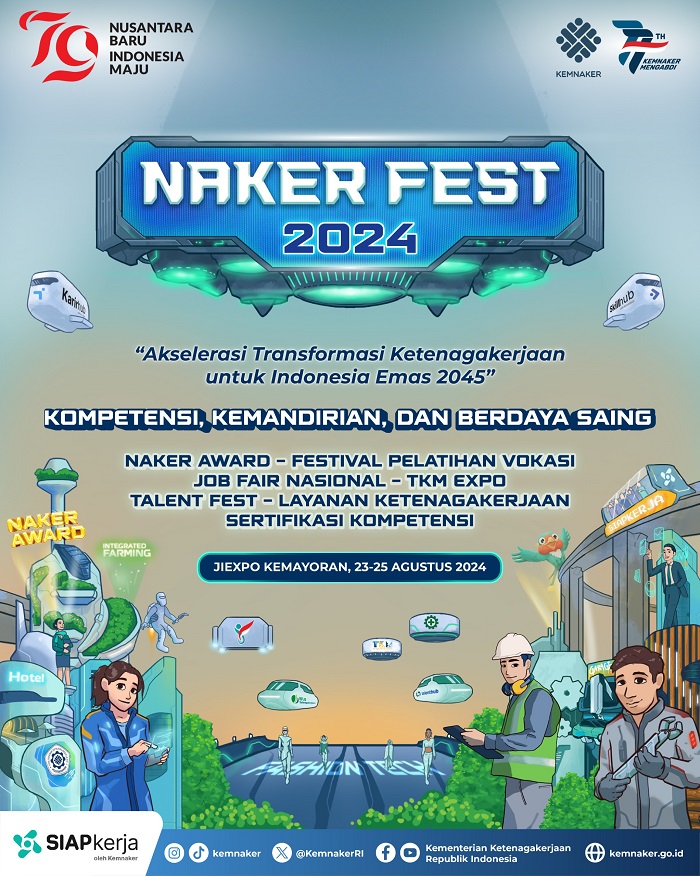 Pada Naker Fest 2024 Kemnaker Promosikan Festival Pendidikan dan Pelatihan Vokasi