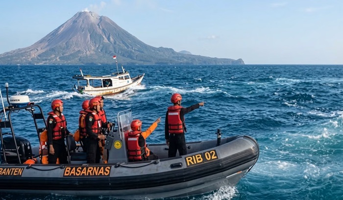 Delapan Orang Hilang Kontak Saat Meliput Anak Krakatau, Pencarian Masih Berlanjut